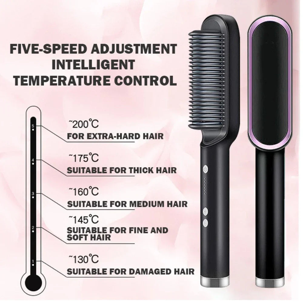 Combo Cepillo Plancha 2en1 + Cepillo Secador 3en1 para Cabello