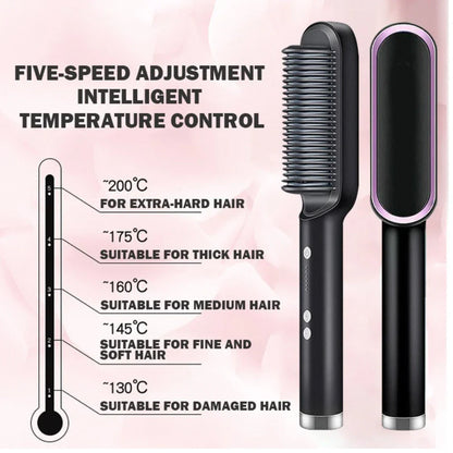 Combo Cepillo Plancha 2en1 + Cepillo Secador 3en1 para Cabello