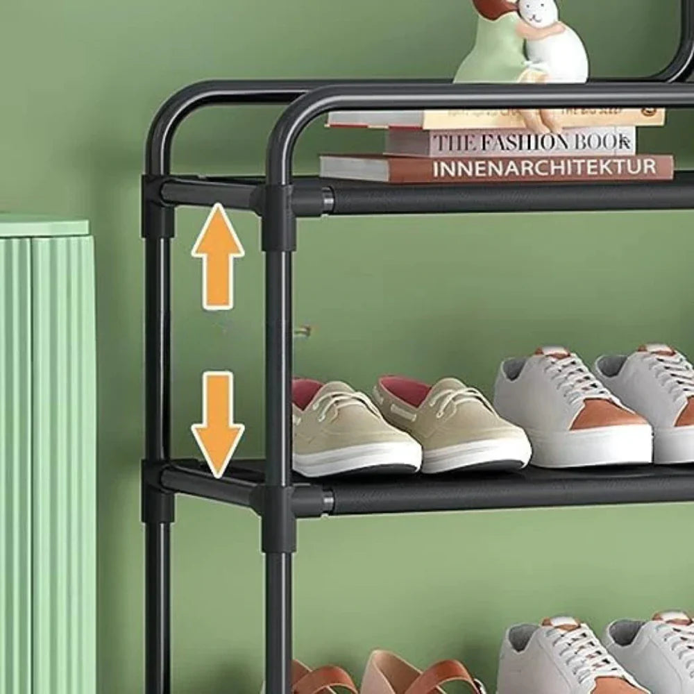 Organizador de Zapatos de 4 Niveles, Estructura Metálica