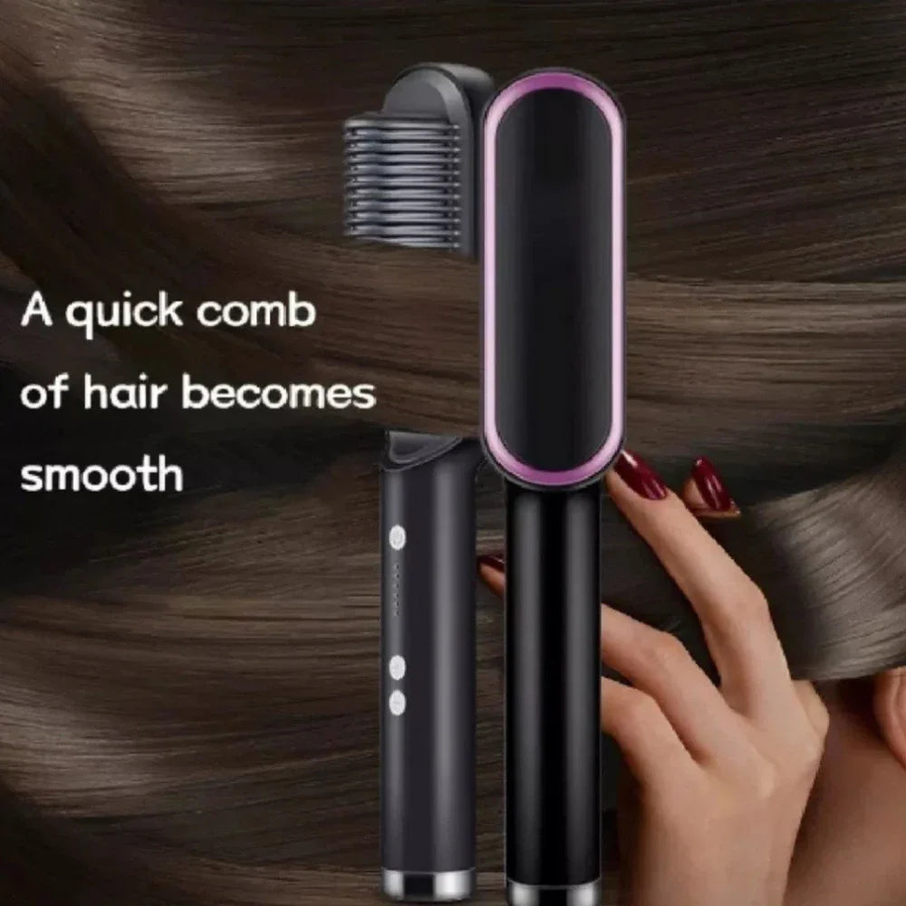 Combo Cepillo Plancha 2en1 + Cepillo Secador 3en1 para Cabello