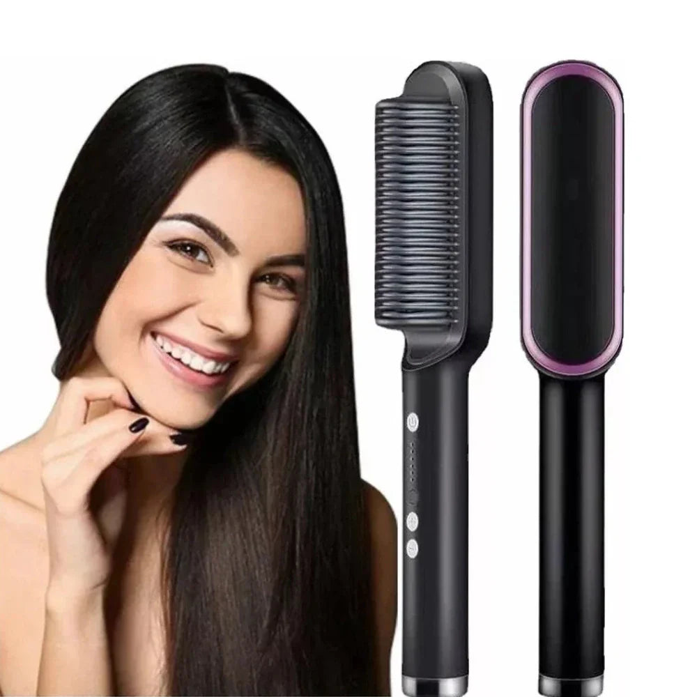Combo Cepillo Plancha 2en1 + Cepillo Secador 3en1 para Cabello