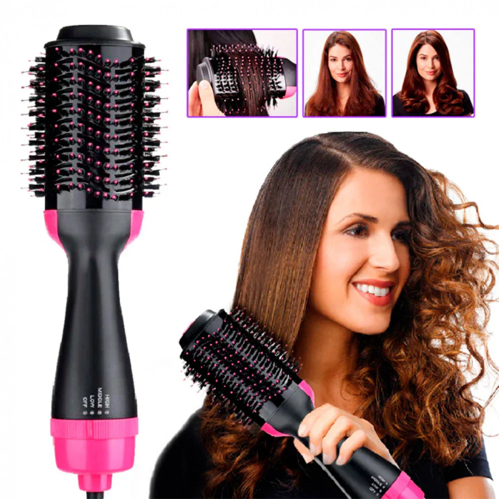 Combo Cepillo Plancha 2en1 + Cepillo Secador 3en1 para Cabello