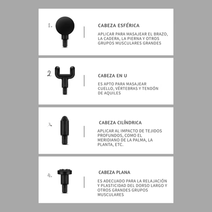 Pistola de Masaje Profesional de Tejido Profundo + Regalo GRATIS