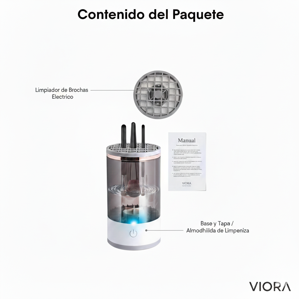 Limpiador Eléctrico de Brochas (Limpieza Profunda en Minutos)