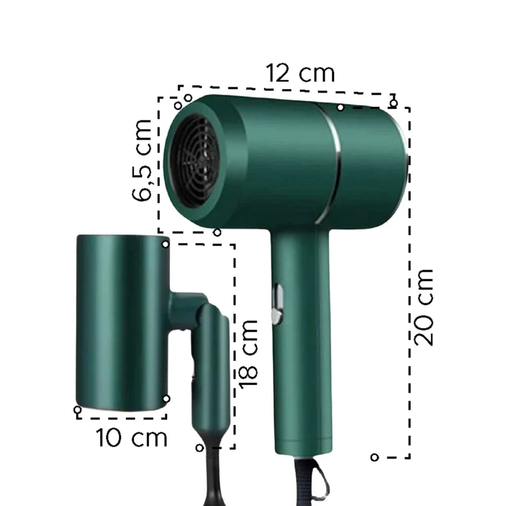 Secador de Pelo Portátil Plegable con Diseño Compacto y Elegante